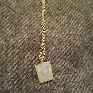 Raw moonstone necklace